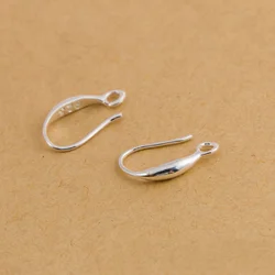 10pcs/lot S925 Sterling Silver Earring Hooks 14.5x7mm Leverback Not Allergic French Earring Wire for DIY Jewelry Making Findings