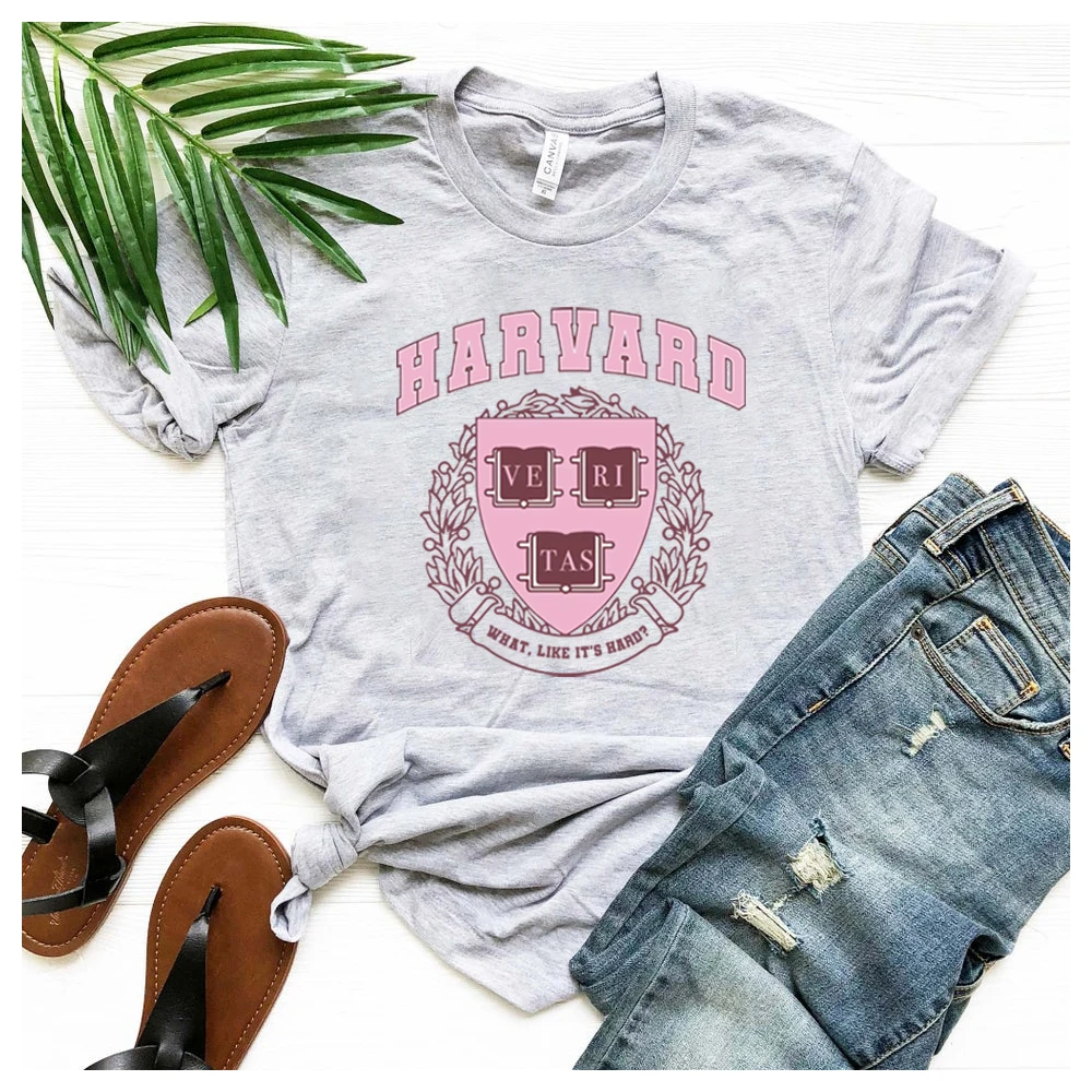 Harvard Legally Blonde Tee What Like It\'s Hard Funny University Collage T-shirt Tv Show Inspired Kawaii Graphic Tee Harajuku Top