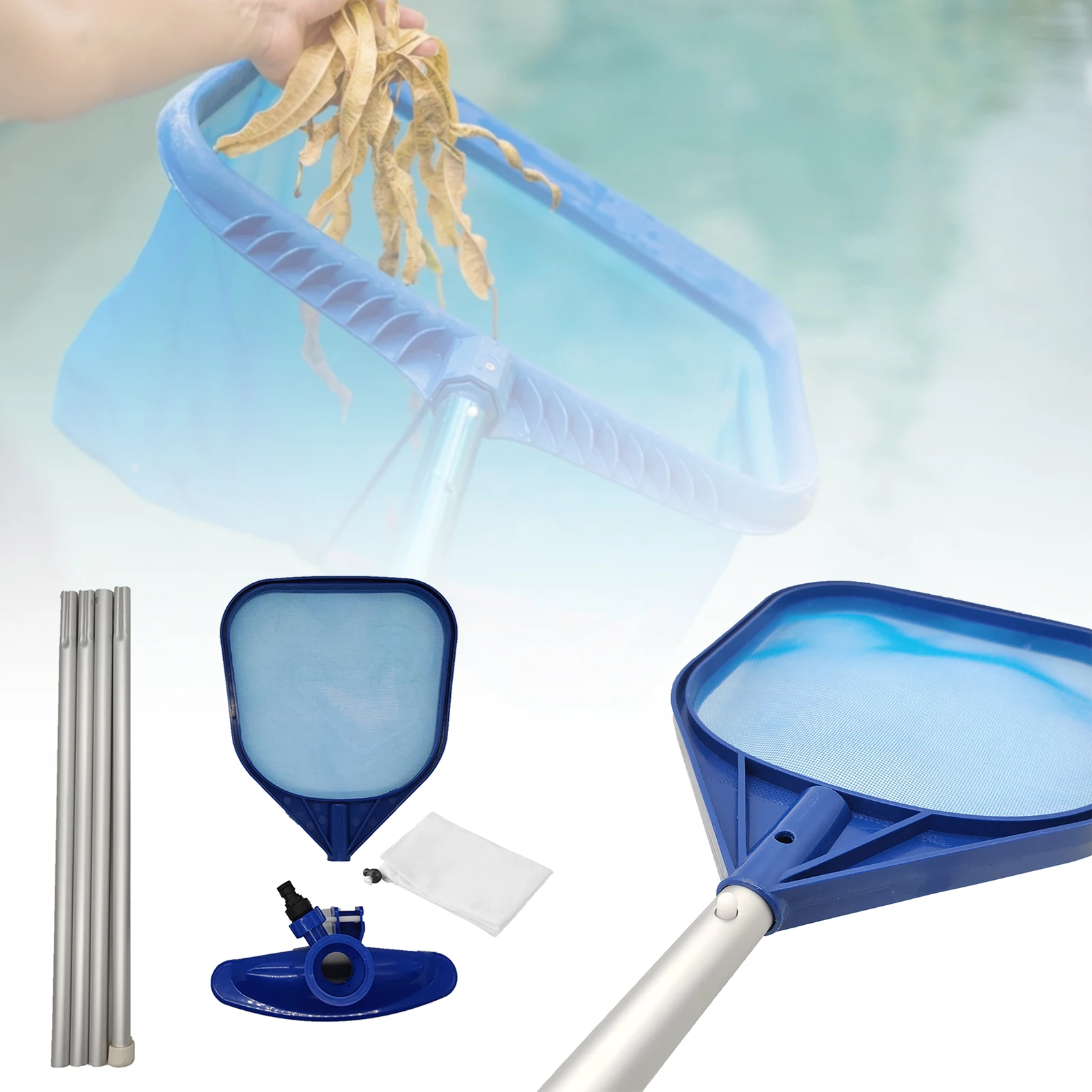 Swimming Pool Vacuum Cleaner Cleaning Tool Suction Head Pond Fountain Spa Pool Vacuum Cleaner Brush With Handle