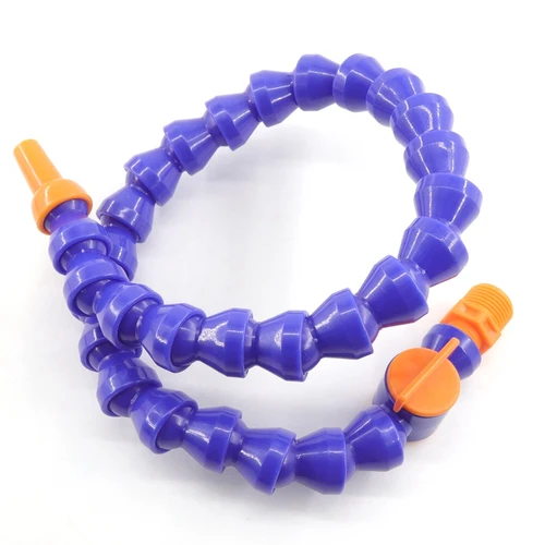 Imagen 2 del producto Manguera de tubo de refrigerante de aceite y agua Flexible de plástico, rosca macho de 1/2 3/8 1/4 pulgadas, 300 ~ 700mm, con boquilla para tubo de refrigeración de torno de fresado CNC