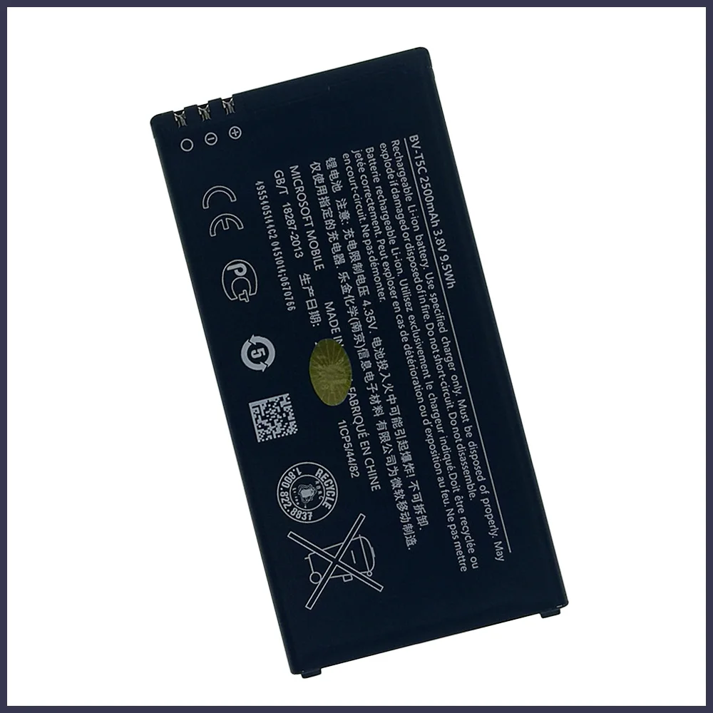 New 100% Original 2500mAh BV-T5C / BVT5C Battery For Nokia Lumia 640 RM 1113 1073 Dual 1077 BVT5C Phone High quality Battery