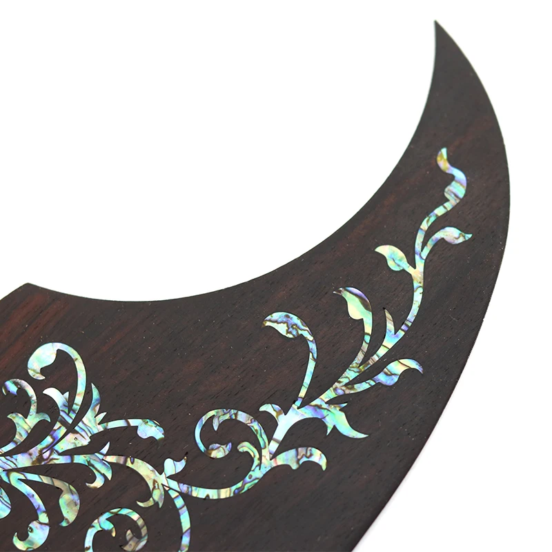 Acoustic Guitar Pickguard Rosewood inlaid with shell  Pattern Decorated Self-adhesive Pick Guard Sticker for Guitar Acc