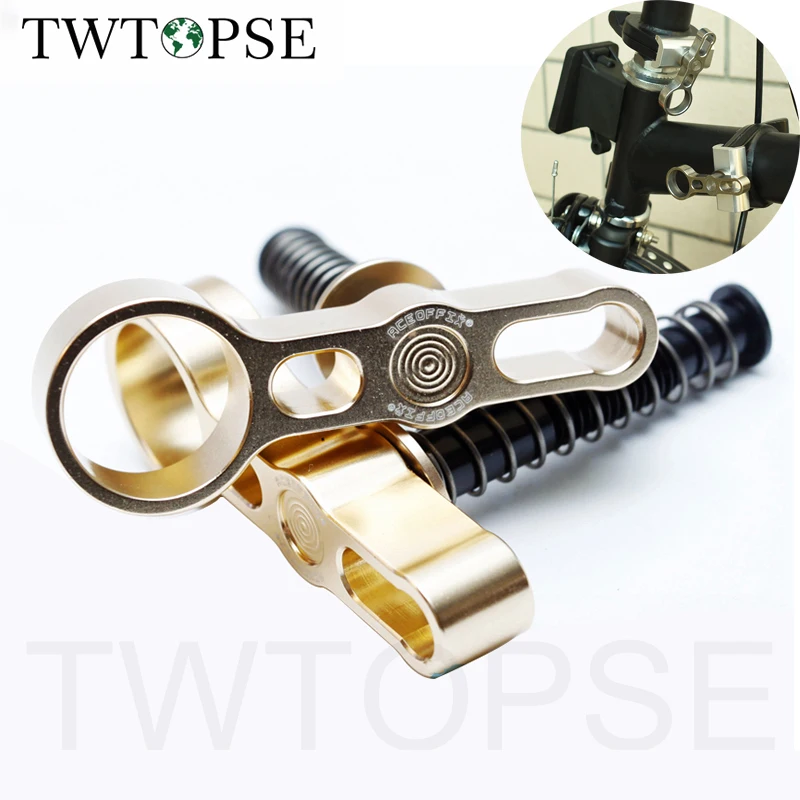 TWTOPSE Bicycle Bike Hinge Clamp Lever For Brompton Folding Bike Bicycle Clamp Plate Lightweight hcl-3 CNC AL7075 Aluminum 2pcs