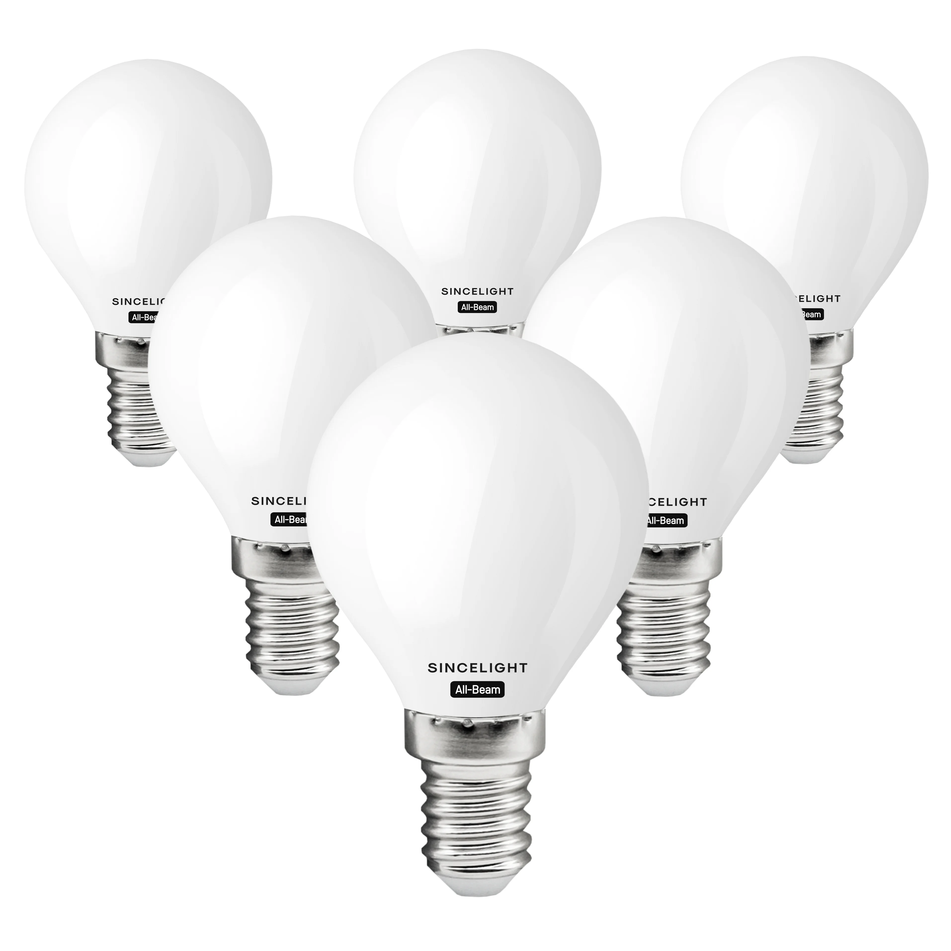 

Pack of 6 E14 LED Classic Light Bulb With 3W,2700K( P45 / All Beam /Non-Dimmable / Small Edison Screw/Golf Bulb for home )