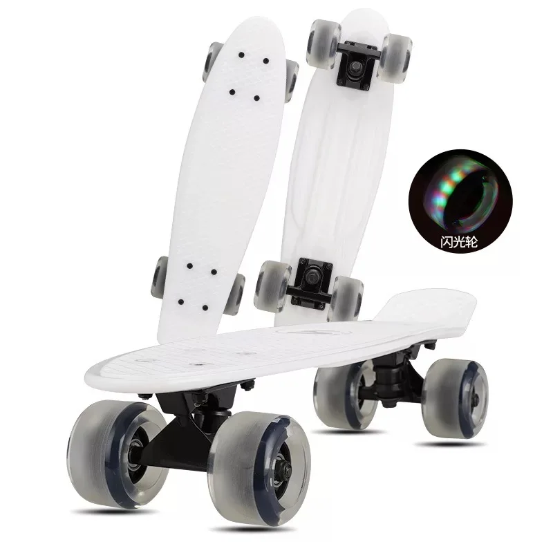 Penny Board Mini Cruiser Skate Board, колесо Jelly Flash, полная готовность к модной прогулке, красочная доска с банановой рыбой, 22 дюйма