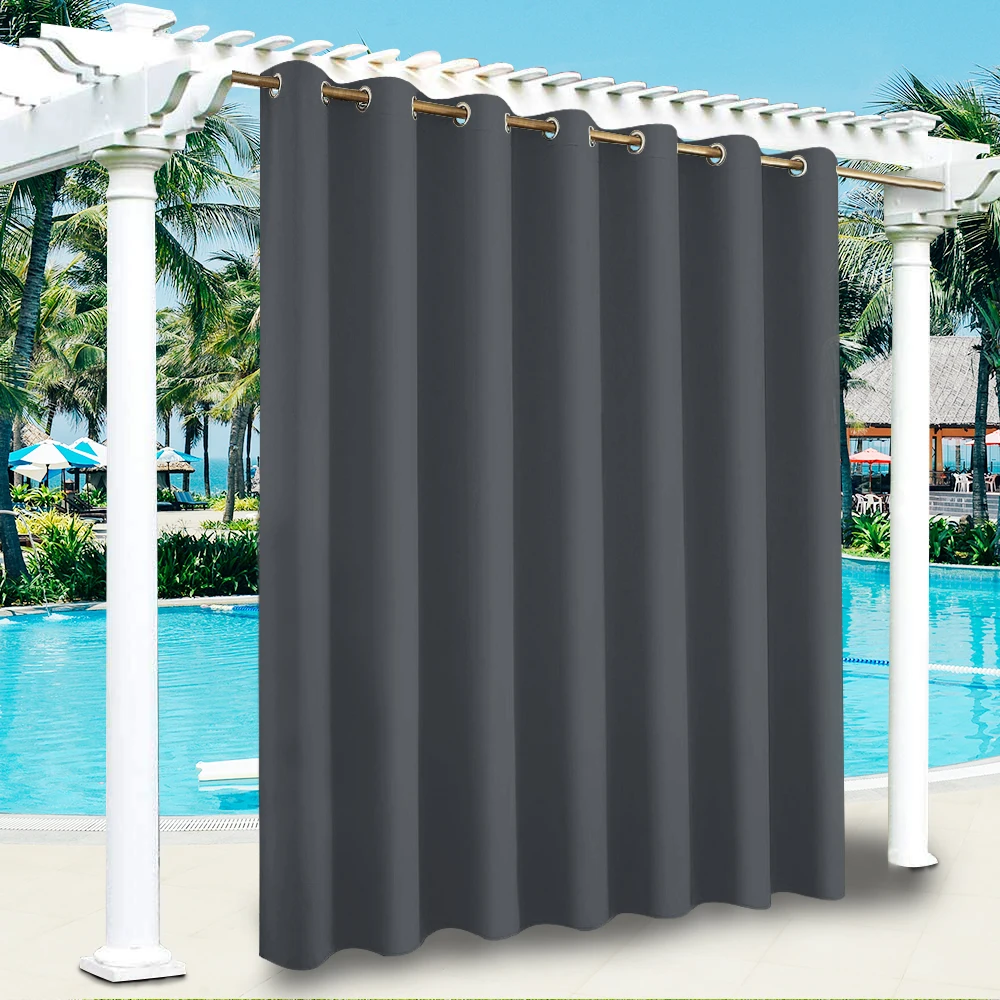 privacy waterproof curtains outdoor garden uv exterior street gazebo curtain for patio porch pergola terrace cabana Pool curtain