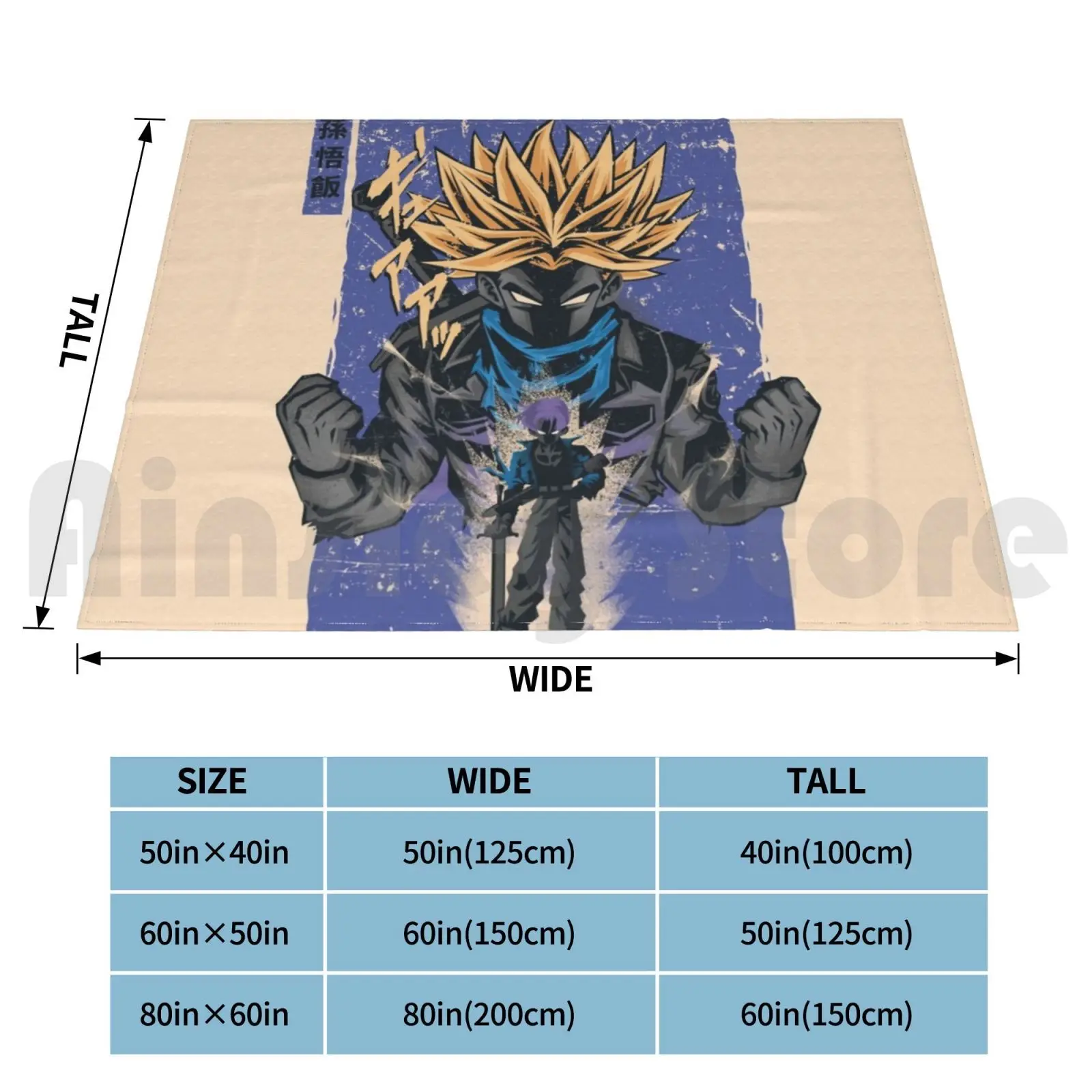 Trunks Retro Ver Blanket Super Soft Warm Light Thin Broli Retro Japan Villain Dragon Animae Manga Cell Dbz Power