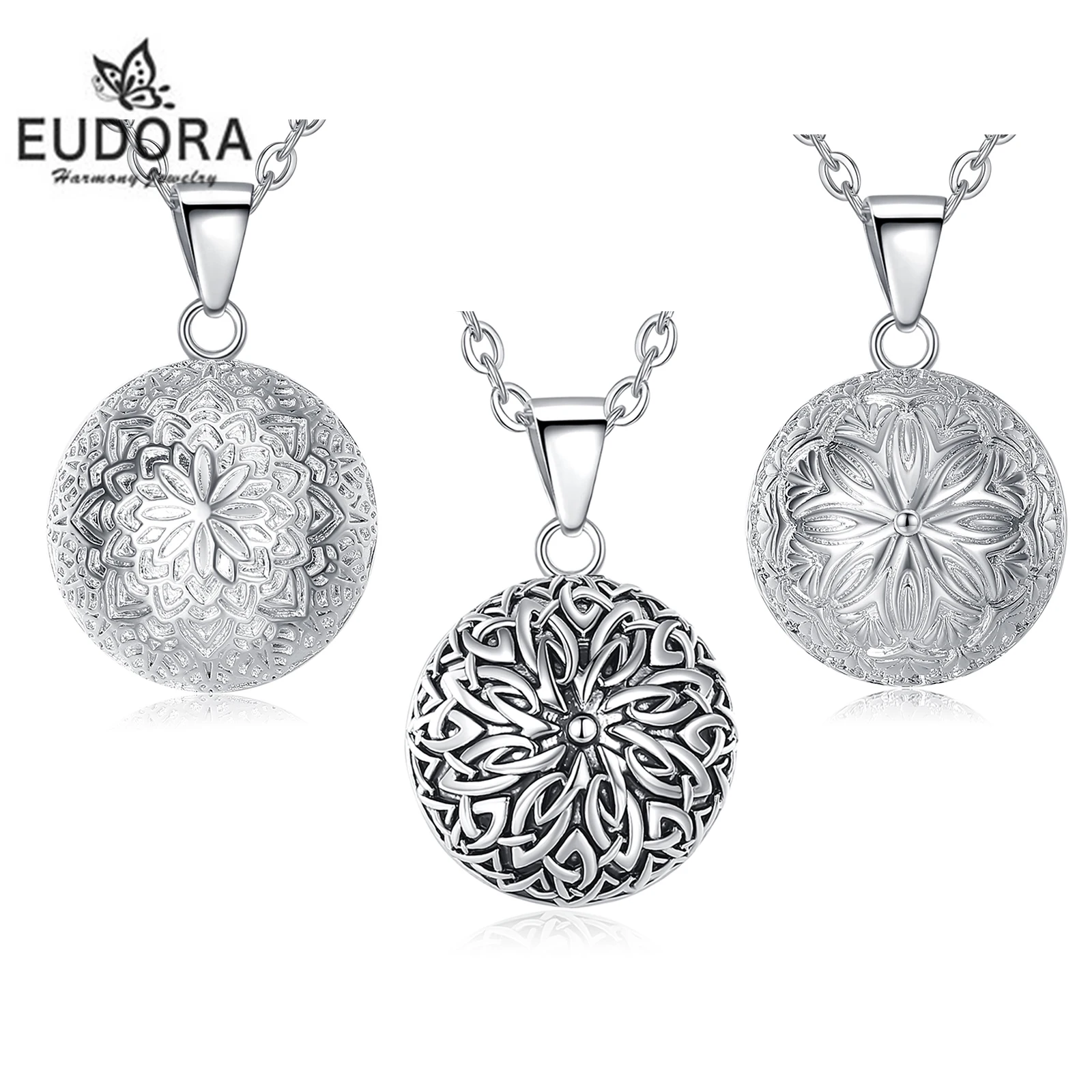 Eudora Flowers Pregnancy Chime Bola Ball Angel Caller Pendant Necklace Mix Styles Fashion Fine Maternity Jewelry for Women Gift