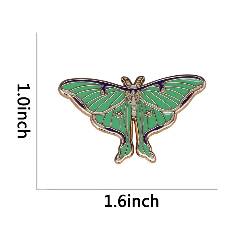 Luna moth lapel pin are supposed to signify rebirth and new beginnings, and to see one is considered lucky.