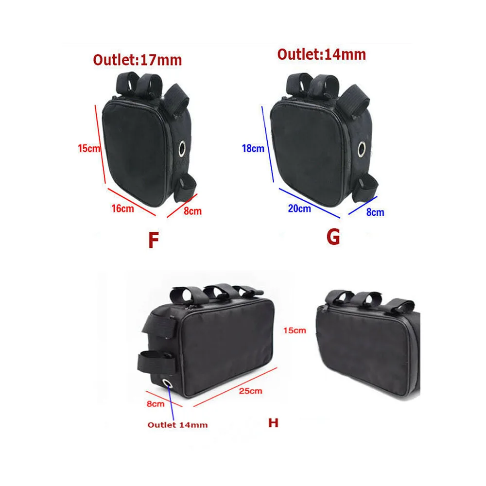 Fietsbuis Frame Pack Bag Case Batterij li-ion Gereedschapskist Opslag Ophangen Meerdere maten Waterdicht Gemak voor fiets