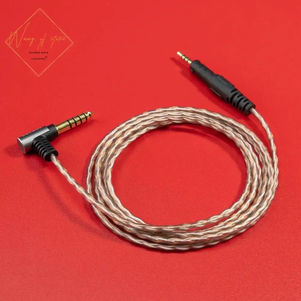 

6N Hifi Balanced Audio Cable For Audio Technica ATH M50x M40x M70x M60X Headset 6N OCC 99.9999% 4.4 2.5 3.5 mm Plugs Gold Plated