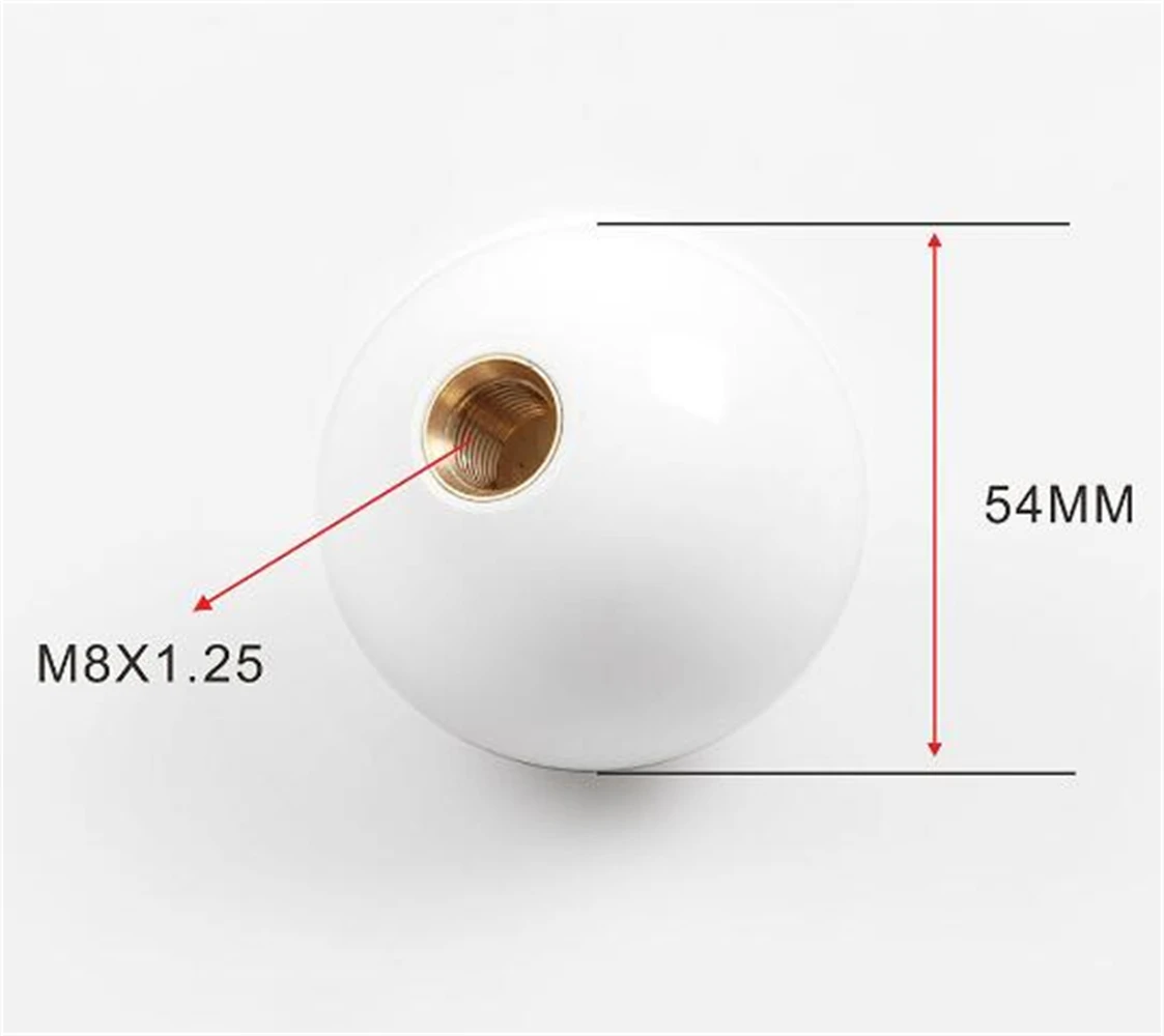 Universal Car 5 Manual Speed Round Ball Gear Shift Knob Ball Lever M10 X 1.5 Thread Fit For Honda Toyota Nissan Mitsubishi Ford
