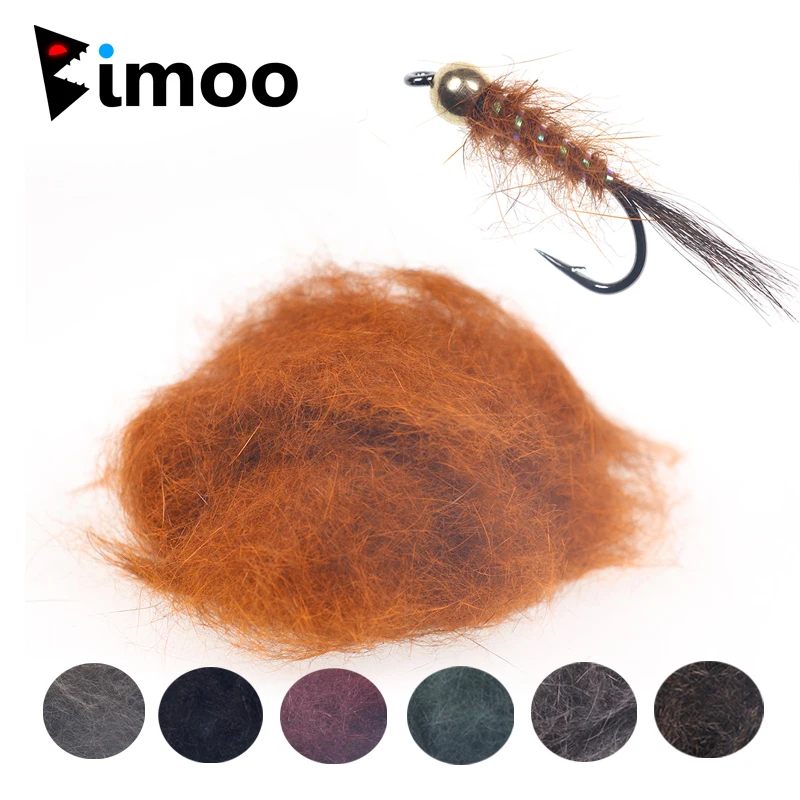 Bimoo 2g/pack Squirrel Hair Fiber Scud Dubbing Nymph Dub Fly Tying Material for Trout Flies Lure Emergers Bodies Fly Making