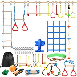 Kids Climbing Obstacle Kit Children Line Hanging Obstacle Course Outdoor Playset Swing Accessories slackline