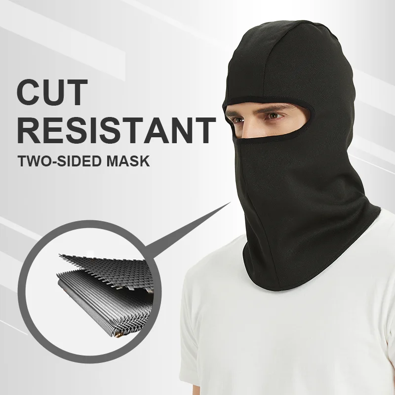 Imagem -02 - Autodefesa Anti-cut Balaclava Resistente a Cortes Máscara Frente e Frente Proteção para Cabeça e Rosto Segurança Corporal Nível 5