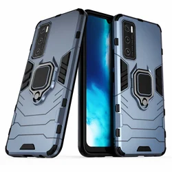 For VIVO V20 SE Case Shockproof Ring Stand Bumper Silicone + PC Phone Back Cover For Vivo V20SE Y70 vivoV20 vivoY70 vivoV20SE