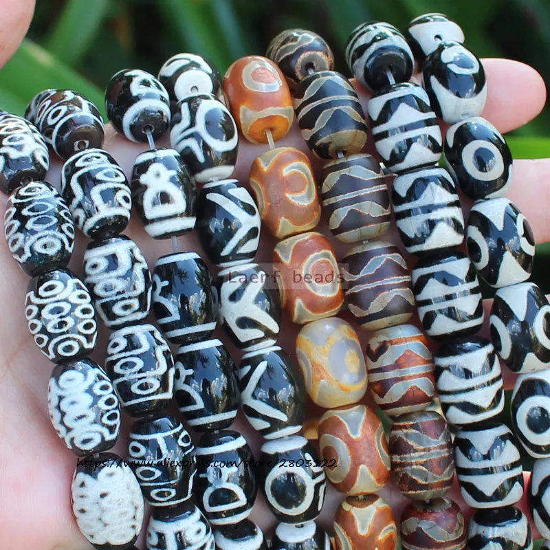 Natural Ancient Tibet Dzi agate Stone,12x16mm many patterns Oval Loose beads,For DIY Jewelry Making !