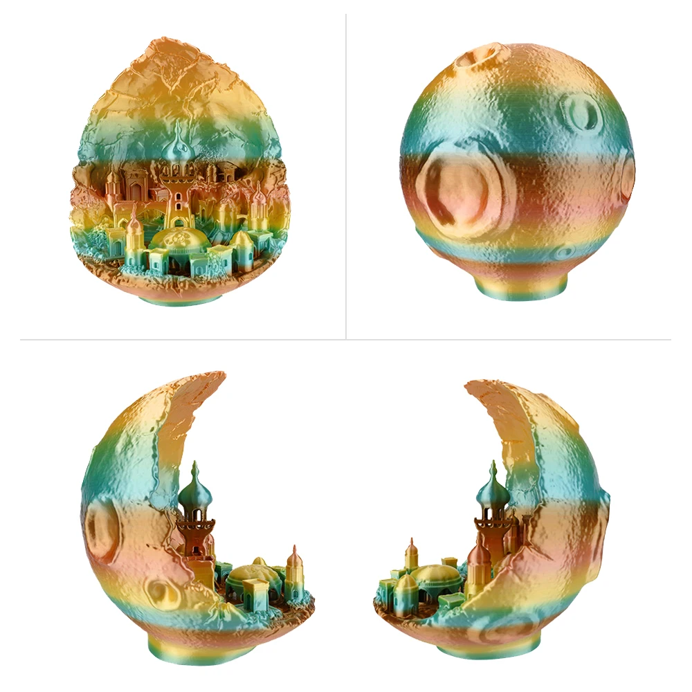 eSUN Silk PLA Filament 1.75mm Rainbow Multicolor Silk PLA 3D Printer Filament 1KG 2.2LBS Spool 3D Printing Material for 3D Print - Image 6