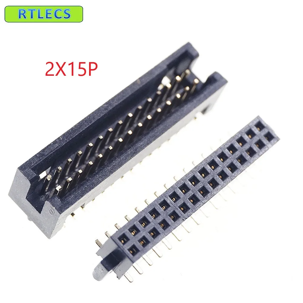 

100 Pcs BTB 1.27MM 2x15 P 30 pin PCB Header Pin Male / Female SMD With Post Board to Board Connector Straight SMT Position Peg