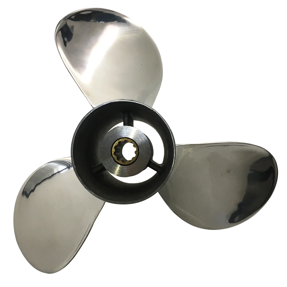 Boat Propeller 9.9x13 Fit for Mercury Outboard 25HP-30HP Stainless Steel Prop 10 Tooth OEM NO: 48-19640A40