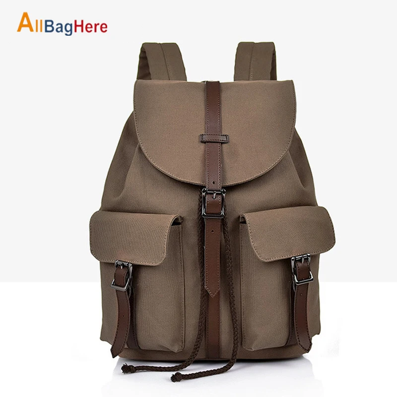 Canvas School Bags Women Waterproof Casual Large Capacity Vintage Backpack Teenagers Unisex Student Shopping Travel Shoulder Bag