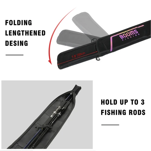 Imagen 2 del producto Booms Fishing PB3 Bolsa para caña de pescar Estuche de almacenamiento para caña Nylon 130 cm a 215 cm Plegable Aplicar a bolsas para cañas de pescar de varios tamaños
