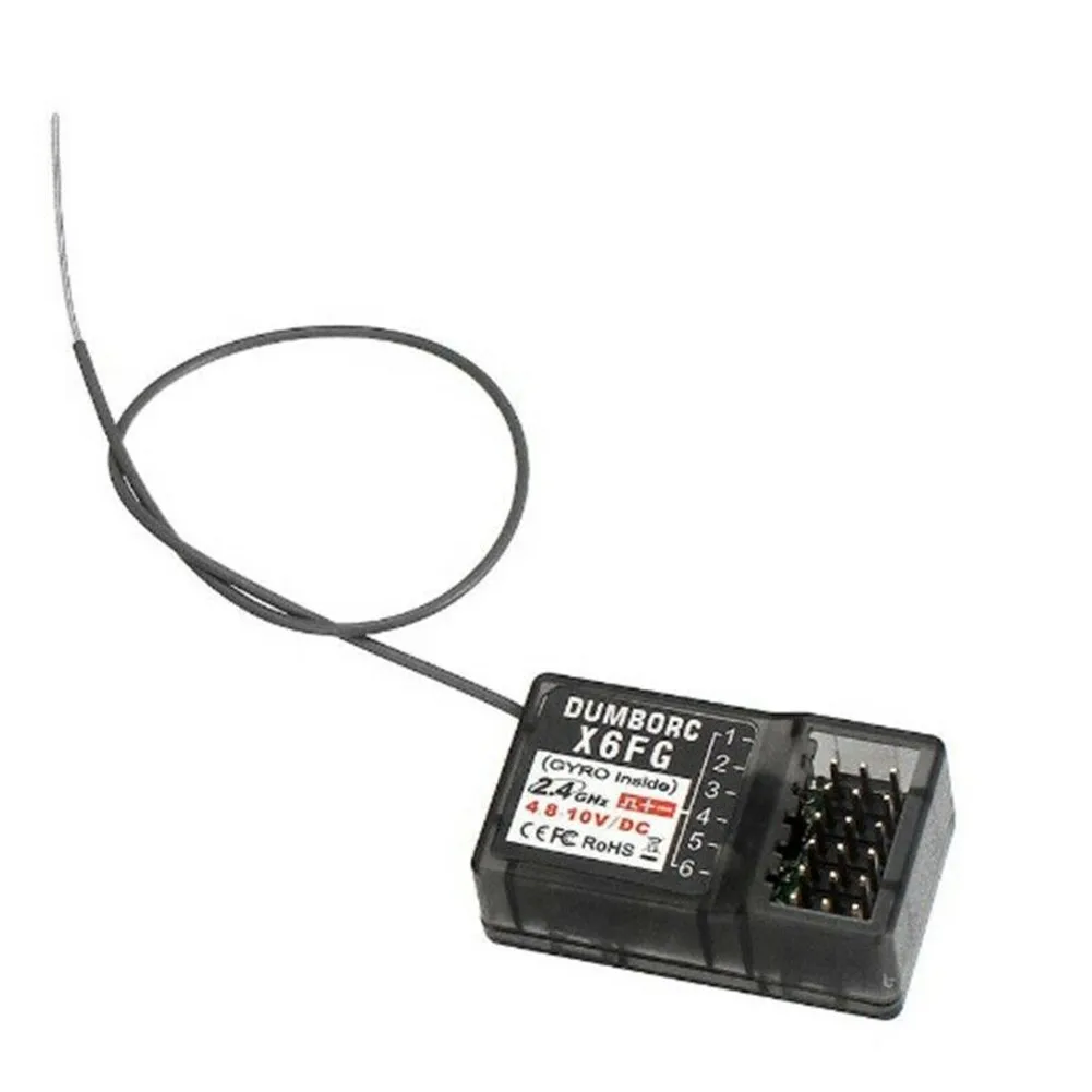 2.4G 6 Channel Plastic X6FG Receiver With Gyro For X6 Transmitter Dumborc RC Remote Controller