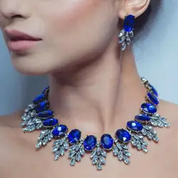 2024 New ZA Luxury Crystal Rhinestone Collar Choker Necklace Women Indian Ethnic Statement Maxi Big Bib Necklace Wedding Jewelry