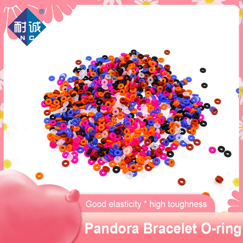 50pcs Bracelets silicone O rings necklace Rubber O-rings suitable for fixing anti-skid decorative clasp gasket Bead accessories