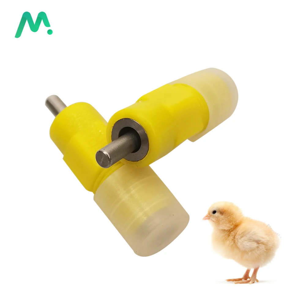 

10Pc Chicken Nipples Drinking Fountains Steel Columns Drinking Ball Type 360 Angle Poultry Chicken Feeder Farming Suppliers