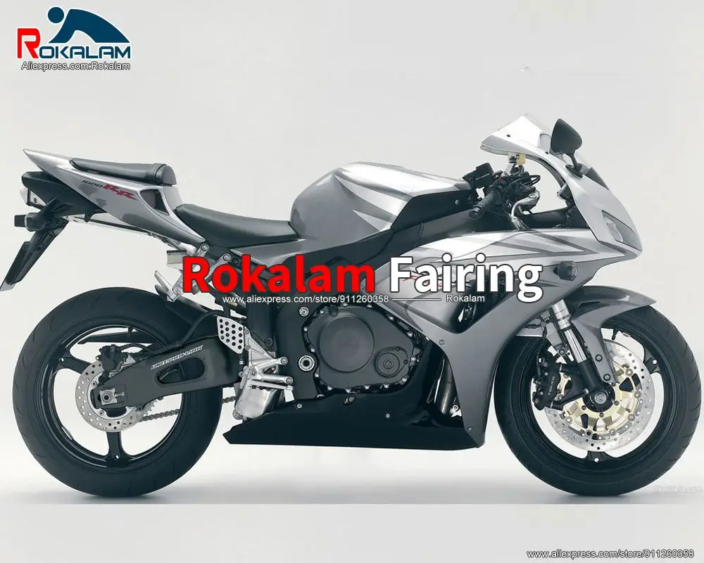 

Hulls For Honda CBR1000RR 2006 CBR 1000RR 2007 CBR1000 RR 07 06 Autobike Silver Fairing Kit (Injection Molding)