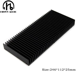 DIY Aluminum radiator Heatsink Cooler Grille Shape Radiator Heat Sink Chip 246*112*25mm for IC Power Transistor