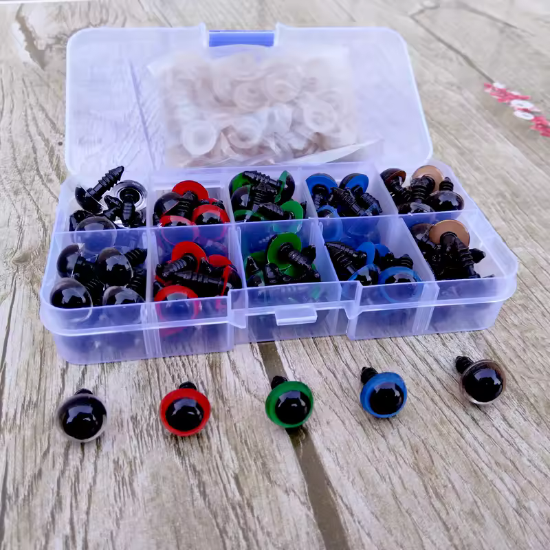 100pcs 8/10/12/14mm Plastic Safety Eyes For Toys Diy Mix Size Crochet Animal Eye For Doll toys amigurumi Accessories - Image 5