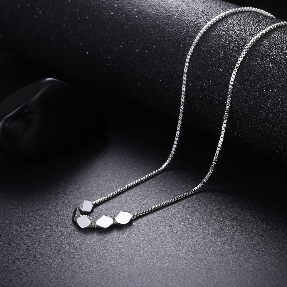 

Exquisite new 925 Sterling Silver Pendant Necklace women's geometric short collarbone chain fashion women's Jewelry Wedding Gift