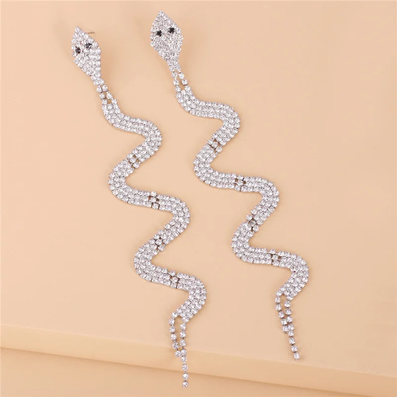 JUJIA Tassel Earrings Fashion Famous Luxury Brand Designers Long Charm Snake Dangle Earrings Brincos For Women image 5