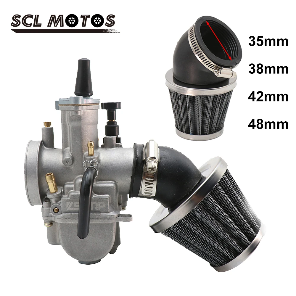SCL MOTOS 1PC Universale 35mm 38mm 42mm 48mm Parti Del Motociclo Filtro Aria Pulitore Filtro di Aspirazione Moto Per ATV Scooter Pit Bike