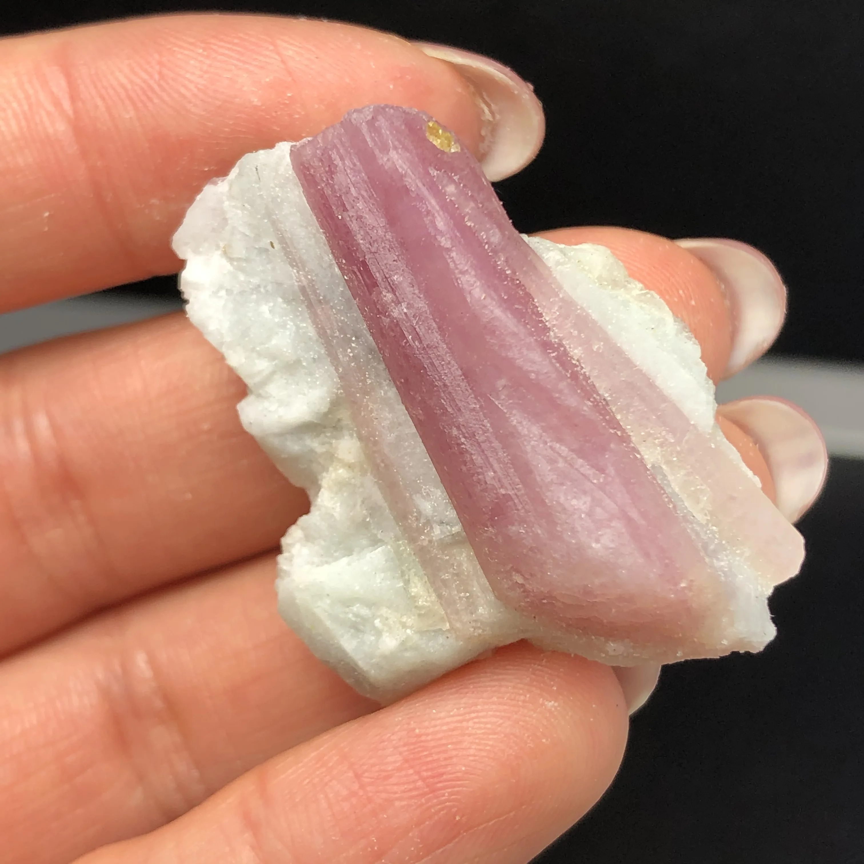 1Pcs Natural Green Pink Tourmaline Crystal Mineral Association Rough Stone Specimen  Rock Rare Original