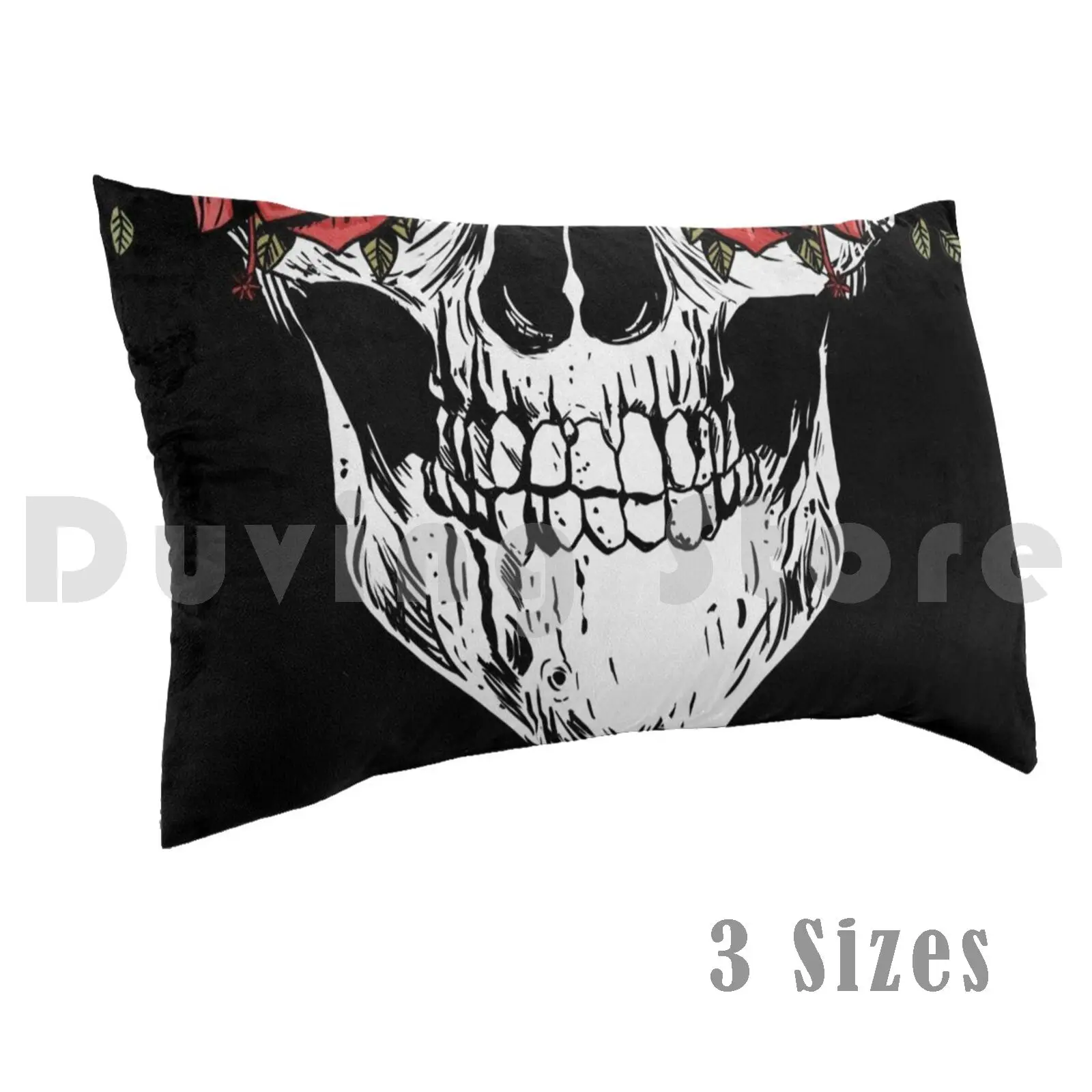 Funda de almohada con cara de calavera impresa 50x75 dientes de cara de calavera Drácula vampiro Halloween dientes de vampiro dientes de Drácula