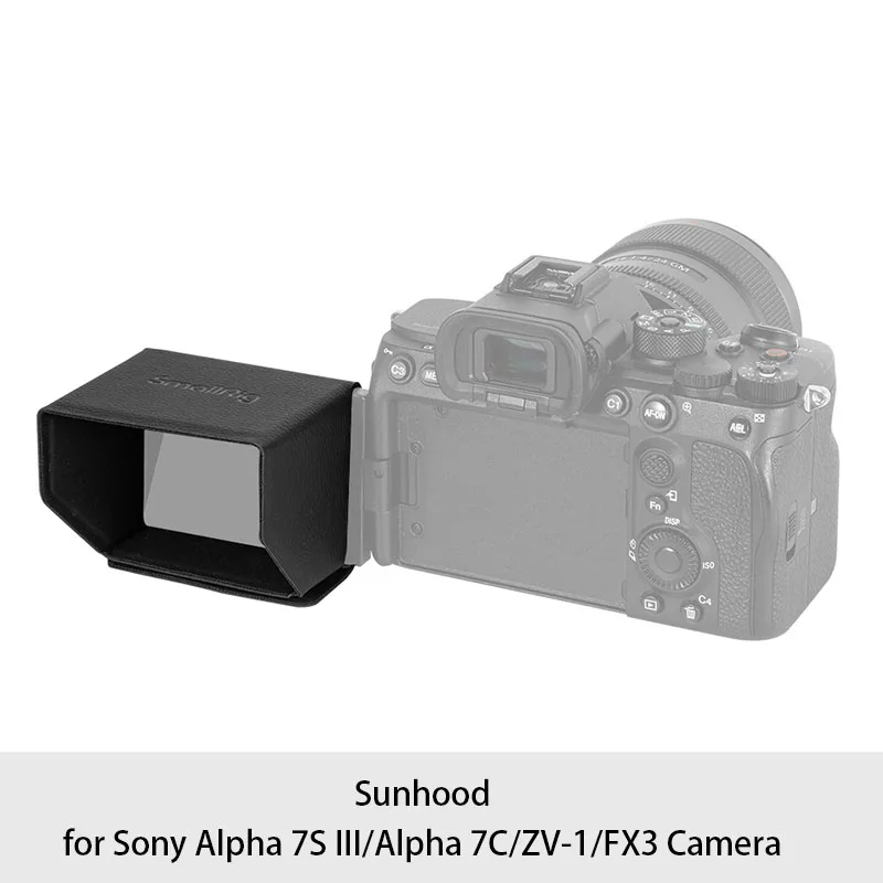 Smallrig Sunhood Voor Sony Alpha 7S Iii/A 7c Ii/A 7c/A/ZV-1/ZV-E10/Fx3 Camera Nylon Gemakkelijk Aan Te Nemen En Verwijderde Accessori 3206