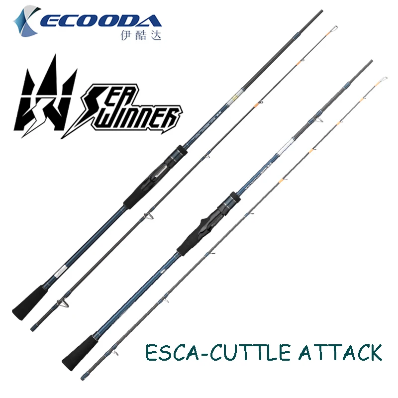 

New ECOODA ESCA Fuji Guides Squid Octopus Fishing Rod Cuttlefish Rod Spinning/Casting Boat Rod Saltwater Rod 1.65M/1.85M