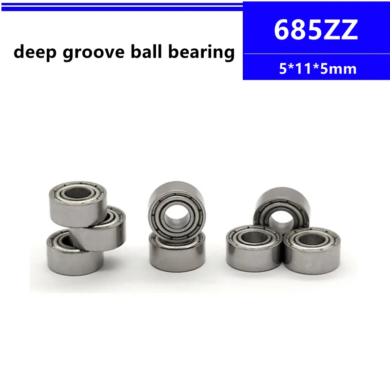 

50/100/500pcs 685ZZ 685Z 685-2Z miniature ball bearing 5*11*5mm L-1150ZZ deep groove ball bearing 5x11x5 mm