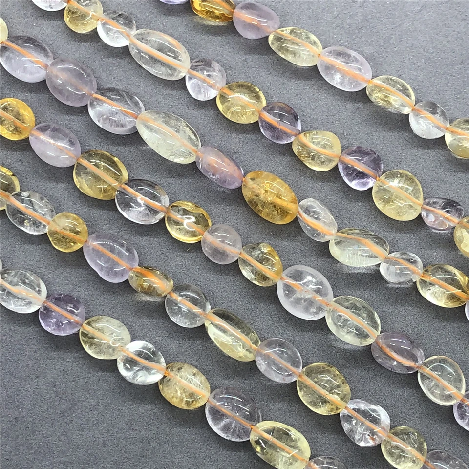 Ametrine Quartz Crystal Beads Natural Loose Stone Semi Precious Irregular