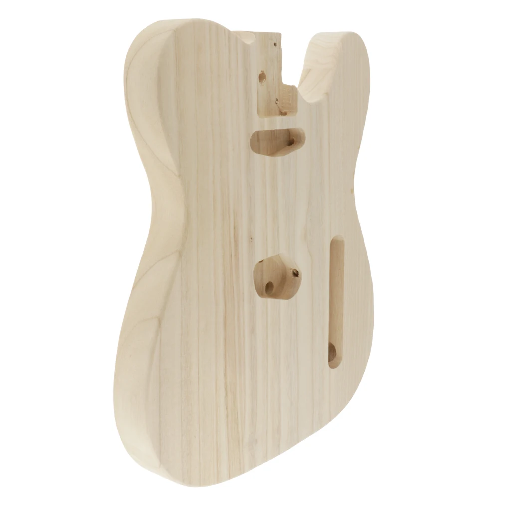 Unfinished Handcraft Electric Bass Guitar Wood Body Barrel for Telecaster Style DIY Electric Guitar Body Parts Accessory