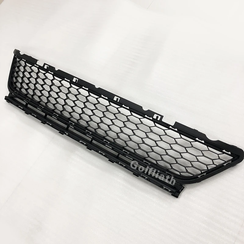 For volkswagen Golf MK7.5 G TI badgeless Front bumper Center lower Grille Black Chrome ABS Radiator Hood meshed Grill