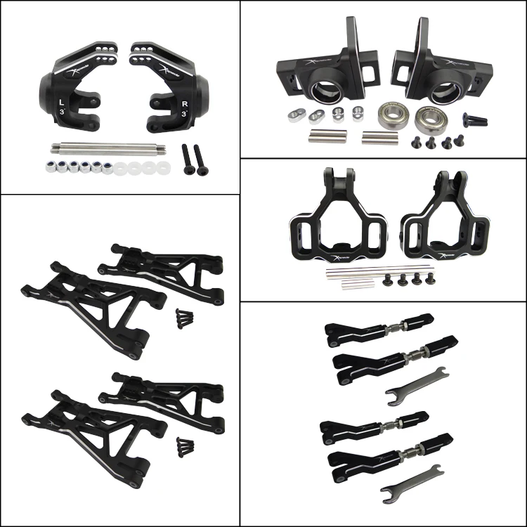 Hot Racing CNC machining pure metal suspension upgrade kit for 1/8 HPI Savage Flux