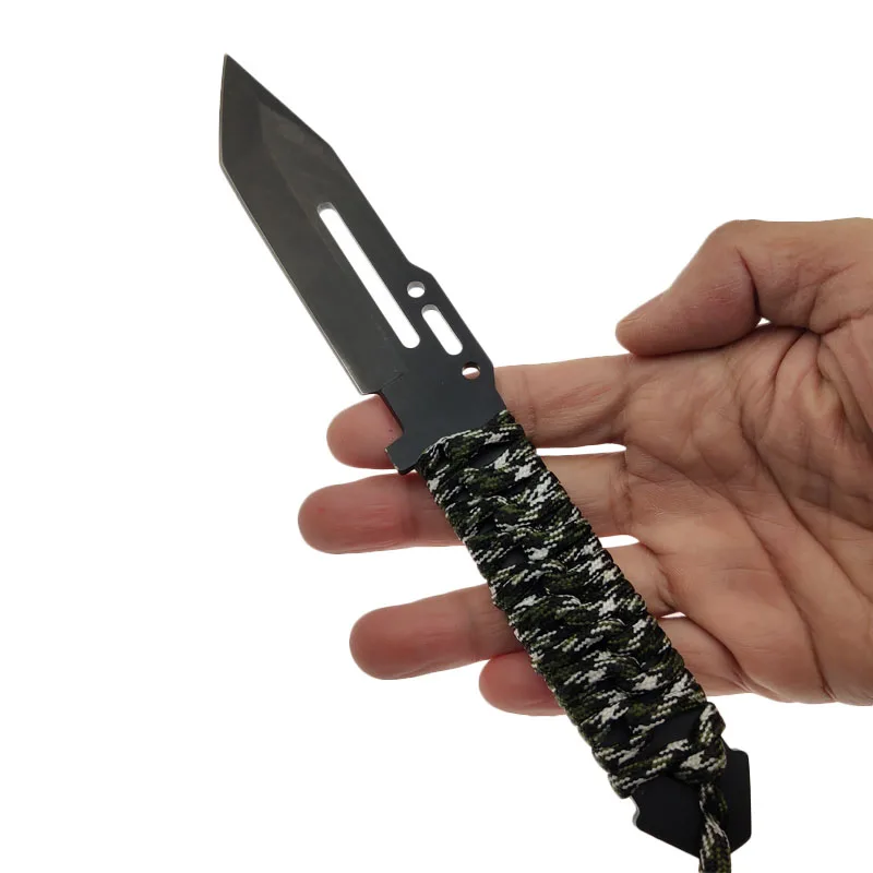 Swayboo CS الذهاب مكافحة ضربة التكتيكية مستقيم التخييم بقاء الصيد السكاكين غمد تتلاشى