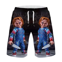 Jumeast mężczyźni kobiety 3D Oversize dziecięca gra Chucky pnie szybkoschnąca plaża w stylu Casual, letnia modne spodnie dresowe krótkie spodnie