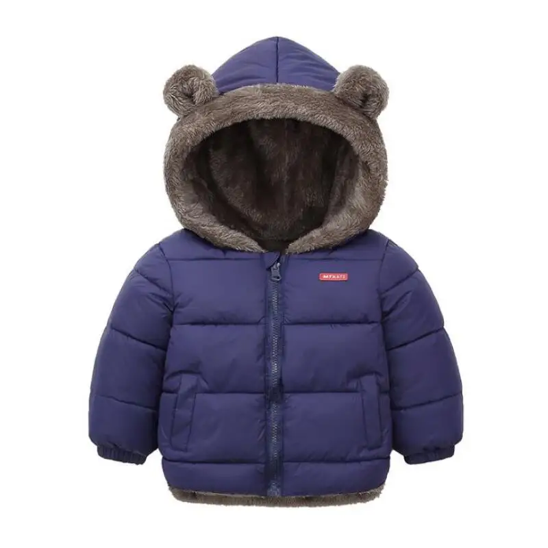 Cashmere Children Coat 2021 New Autumn Winter Thicken Jacket Boys Girls Solid Color Hooded Jacket Kids Parka Outerwear 2-6Yrs