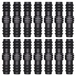 10PCS Garden Watering System 16mm Couplings Straight Connector Micro Drip Irrigation 1/2'' PE Pipe Tubing Hose Repair Fitting