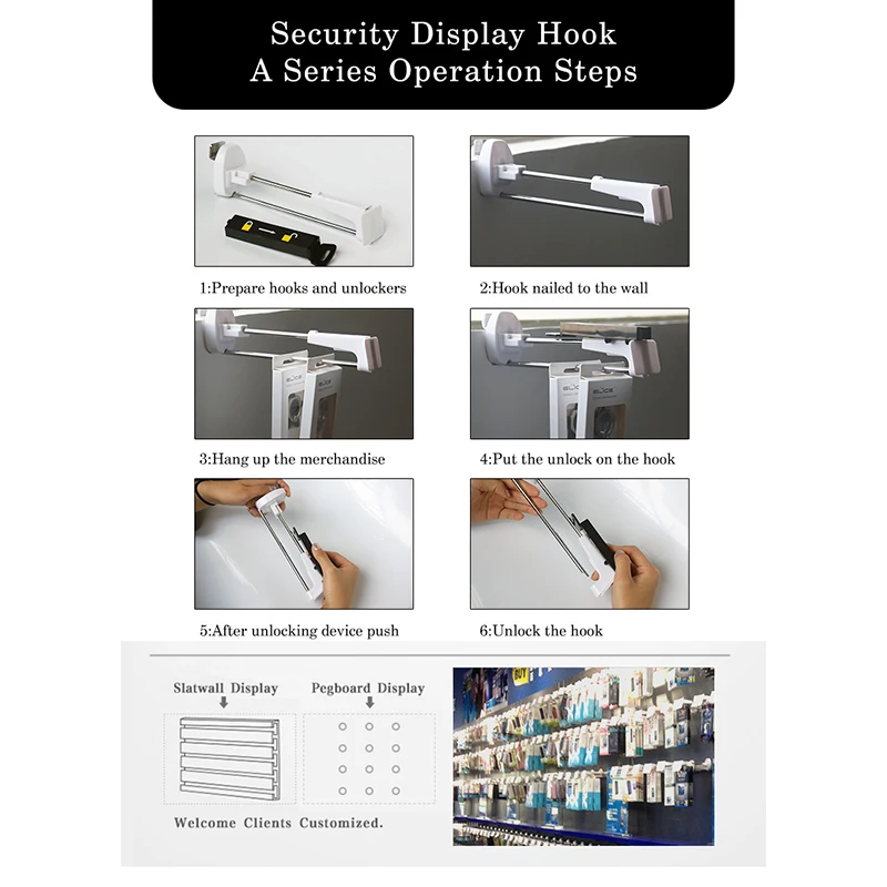 Imagem -06 - Handkey Eas Magnaetic Display Gancho Destacador Lockpick s3 Chave para Bloqueio de Parada Segurança Peças s3